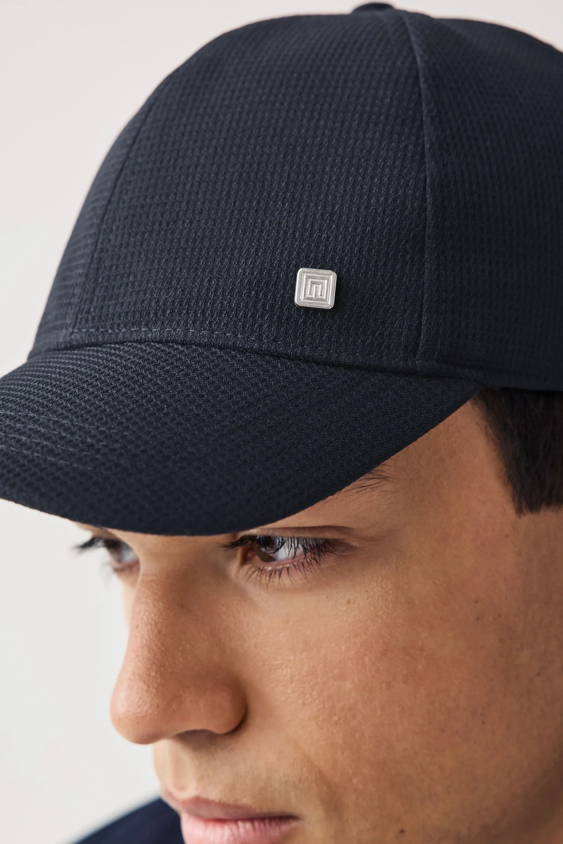 Navy Blue Textured Cap