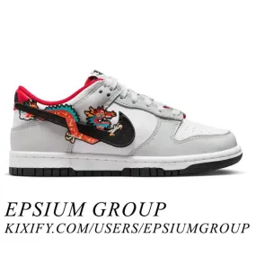 Nike Dunk Low GS (Year of the Dragon/ White/ White/ Univ...