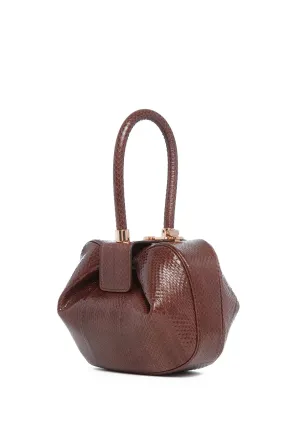 Nina Bag in Chocolate Snakeskin