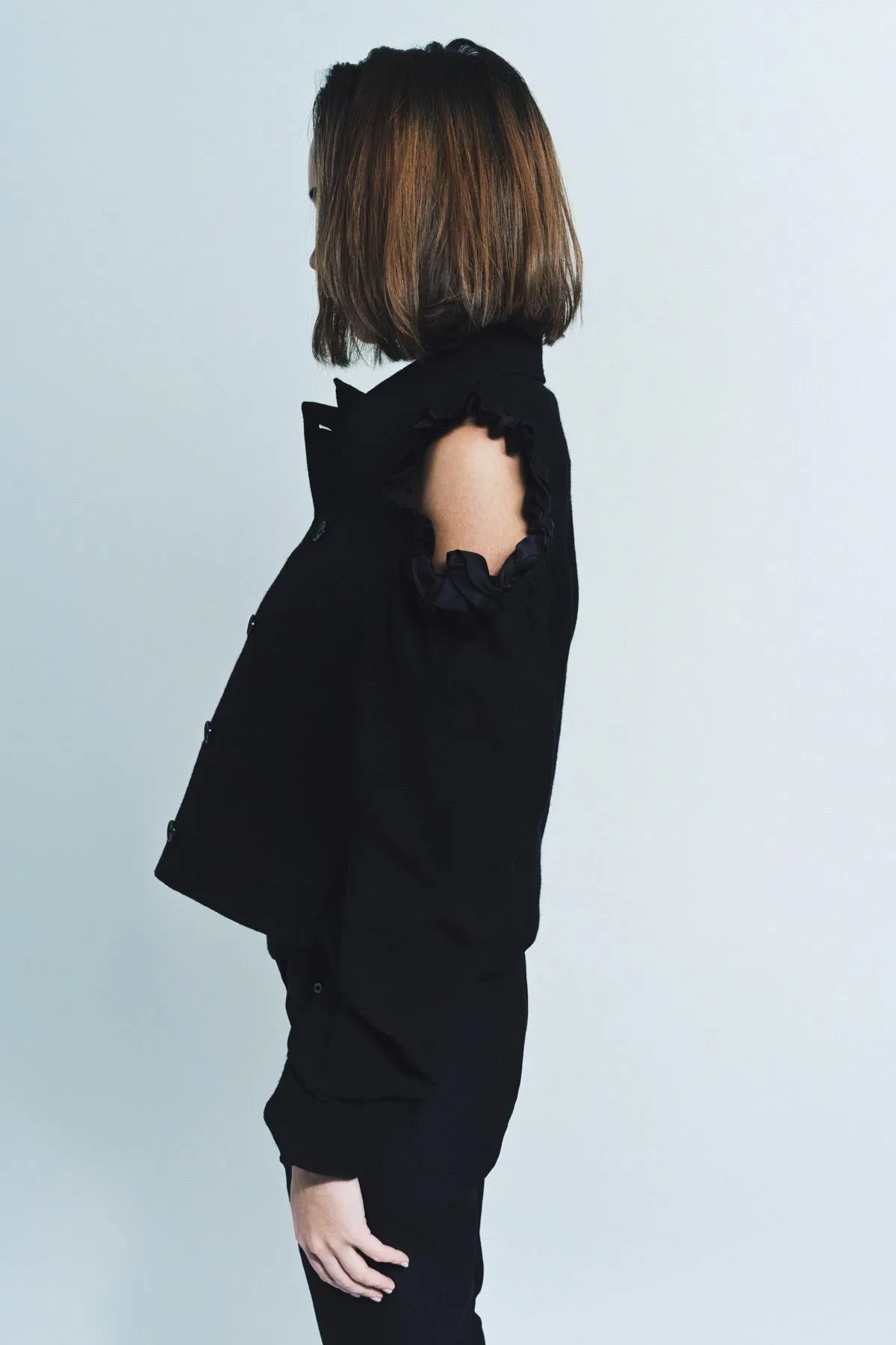 NOIR KEI NINOMIYA | MILLED SHOULDERLESS JACKET