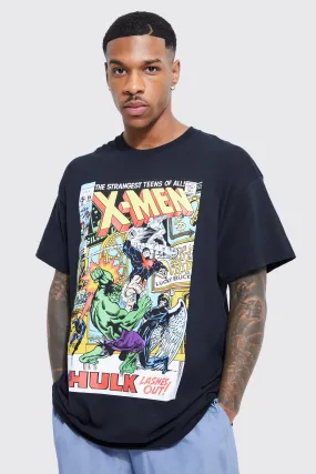 Oversized Marvel X-men License T-shirt | boohooMAN UK