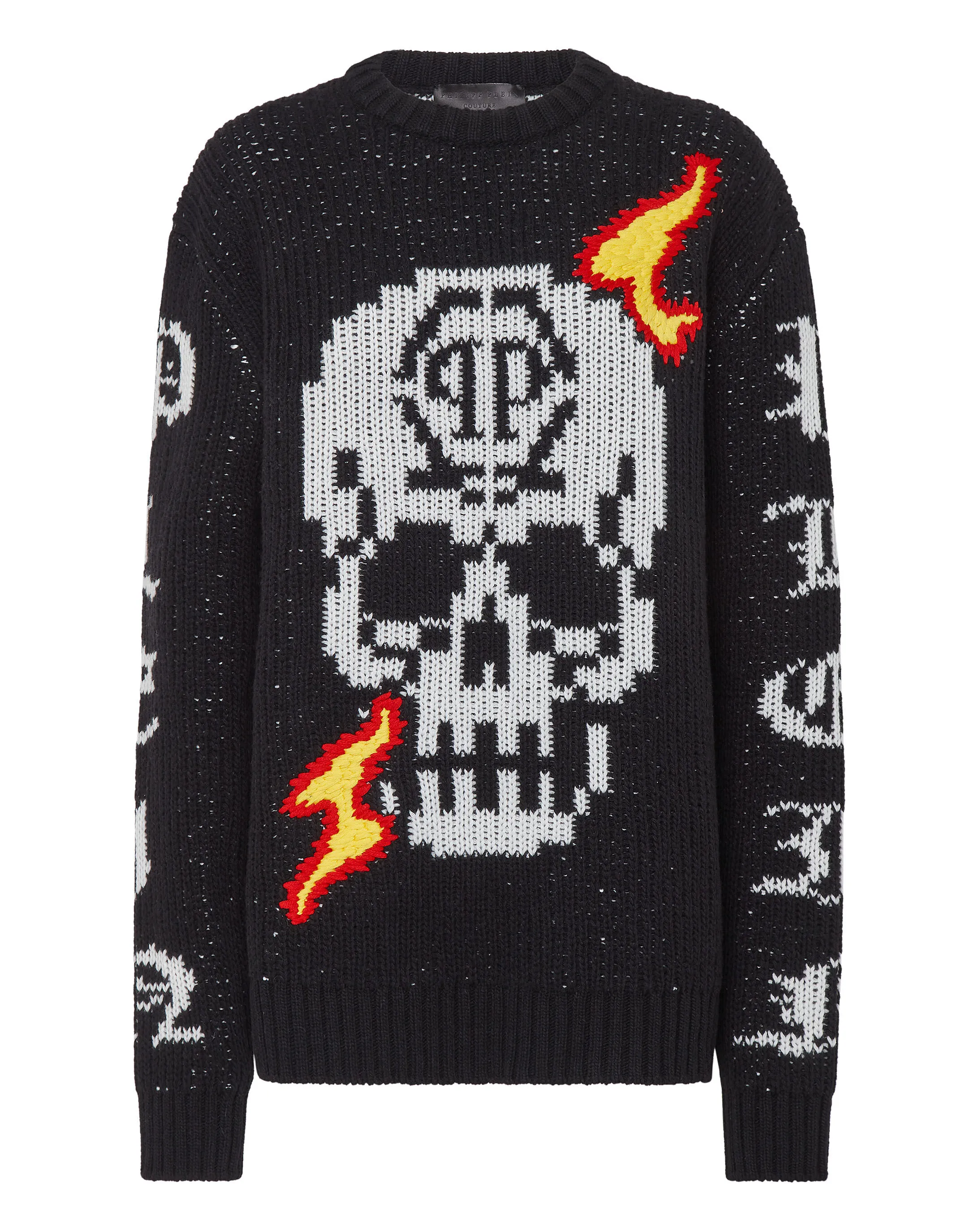 PHILIPP PLEIN Round Neck Pullover LS Skull