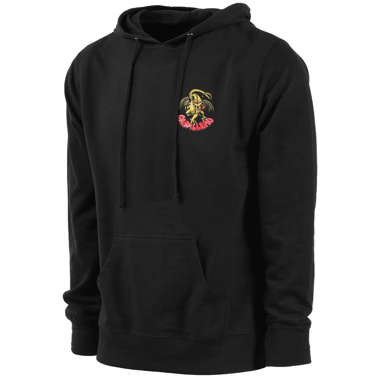 Powell Peralta Steve Caballero Dragon Hooded Pullover Men's Sweatshirt - Black