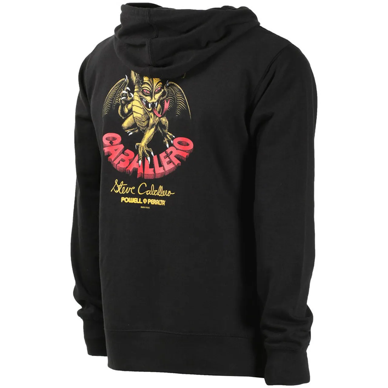 Powell Peralta Steve Caballero Dragon Hooded Pullover Men's Sweatshirt - Black