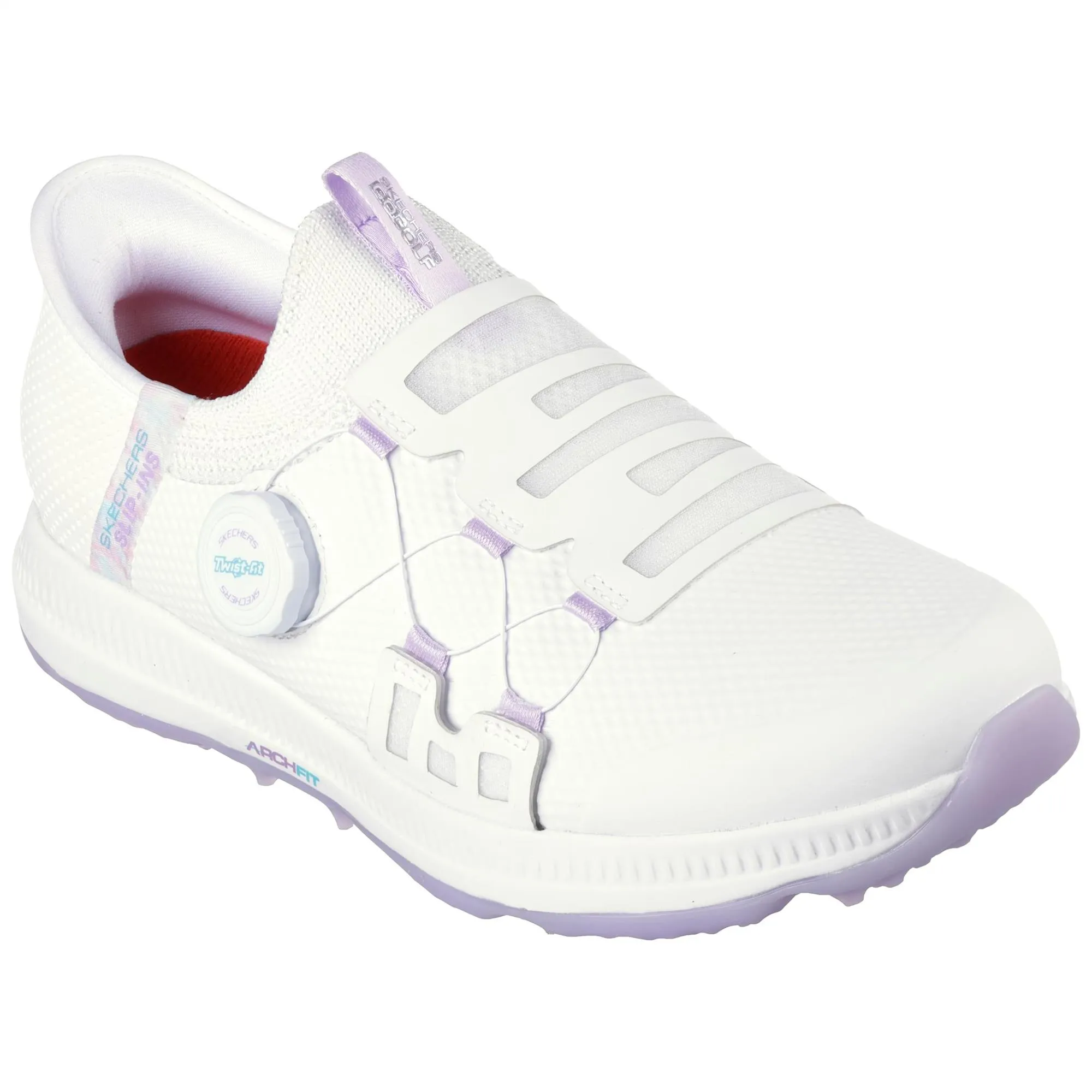 Skechers Go Golf Elite 5 Slip In Ladies Golf Shoes White/Lavender