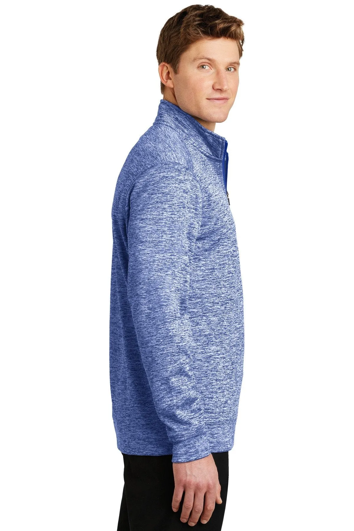 Sport-Tek PosiCharge Electric Heather Fleece 1/4-Zip Pullover ST226 True Royal Electric