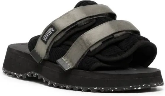 Suicoke Moto-Shellab logo-patch sandals Black