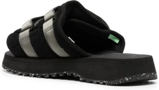 Suicoke Moto-Shellab logo-patch sandals Black