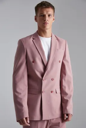 Tall Double Breasted Slim Suit Jacket