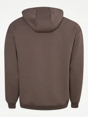 Taupe Quilted Textured Hoodie | Men | George at ASDA