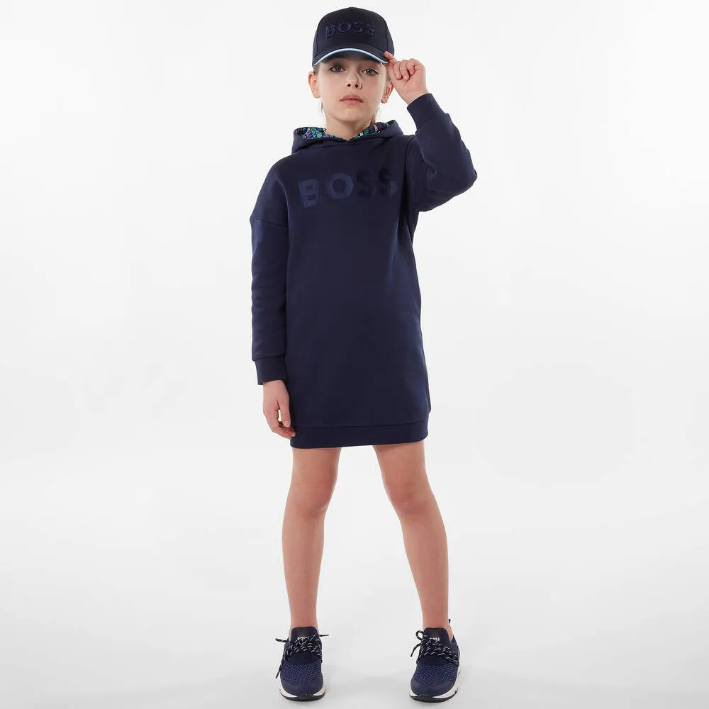 Teen Girls Navy Blue Cotton Batman Dress