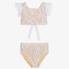 Teen White Lace Bikini (UV50) 