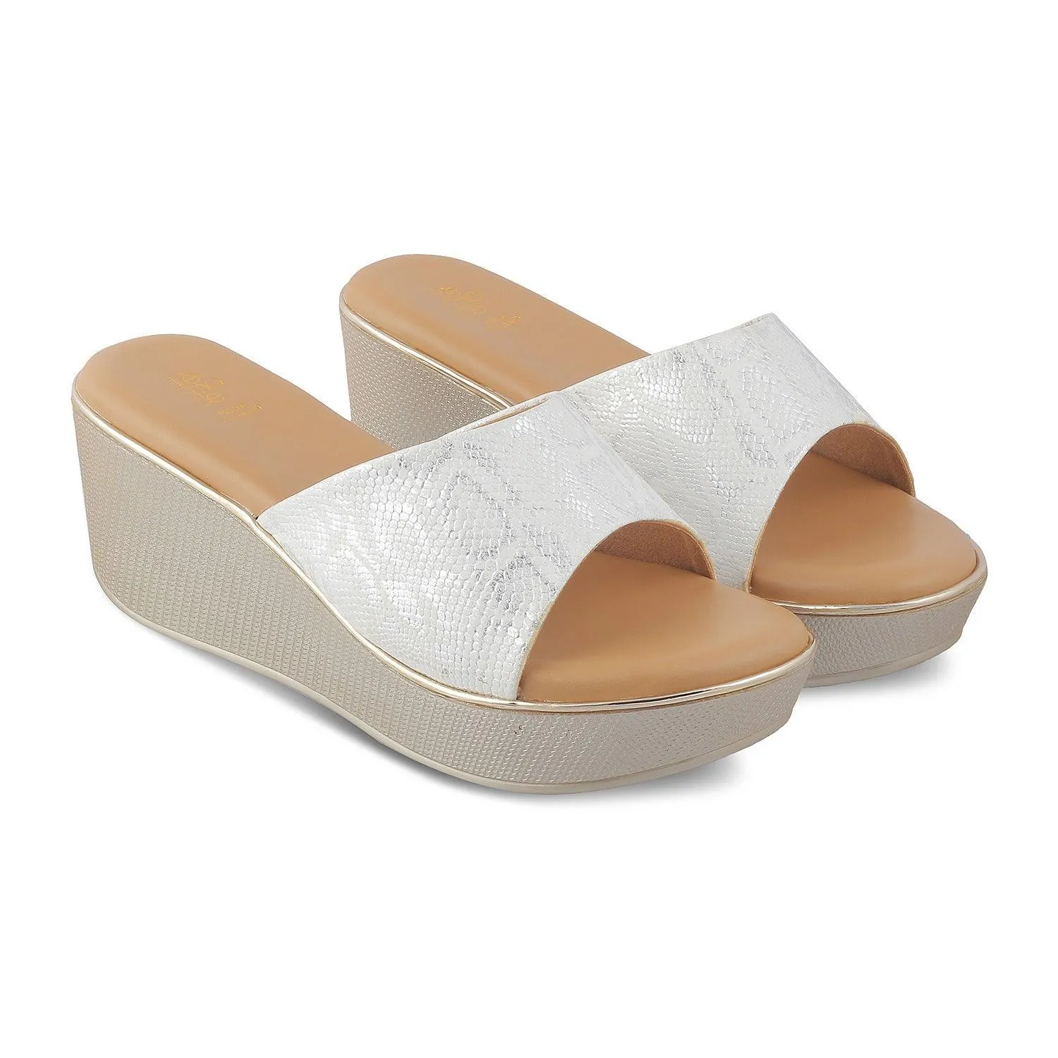 The Sam White Women's Dress Wedge Sandals Tresmode