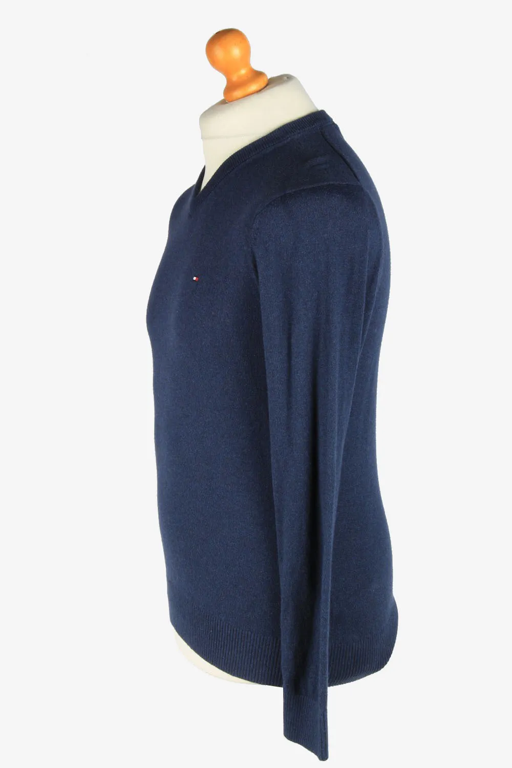 Tommy Hilfiger V Neck Jumper Pullover 90s Navy S - Pepper Tree London