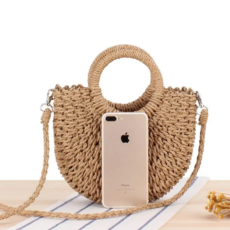 VODIU Straw Beach Tote