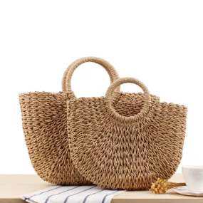 VODIU Straw Beach Tote