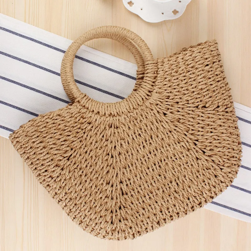 VODIU Straw Beach Tote