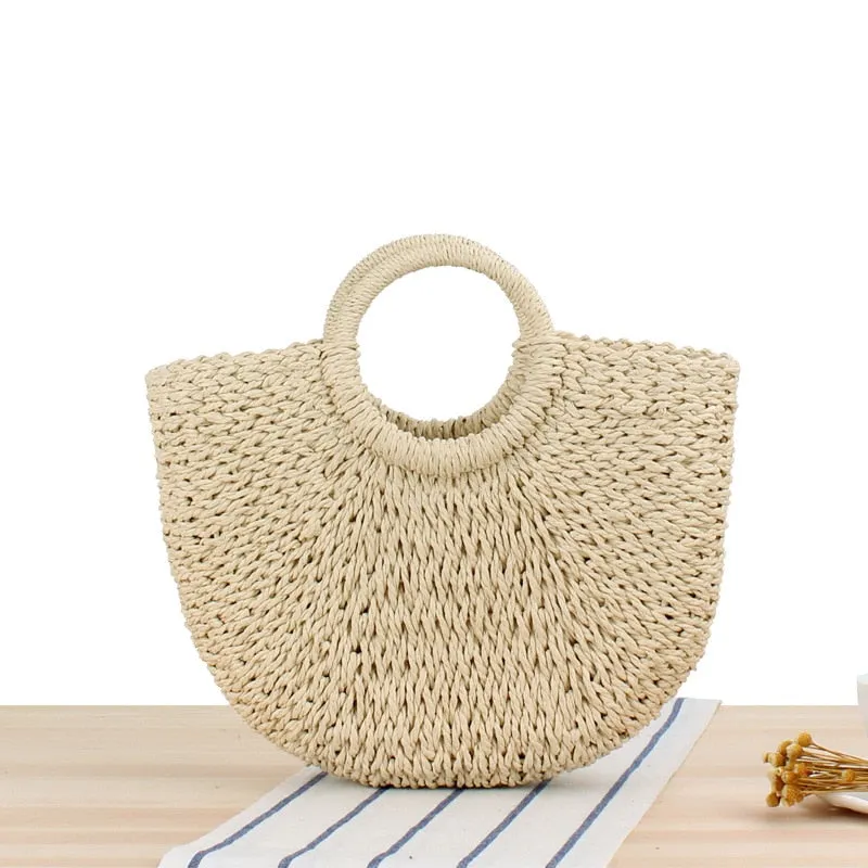 VODIU Straw Beach Tote