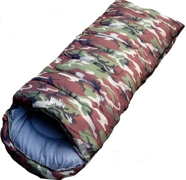 White Seek Camo Hooded Sleeping Bag