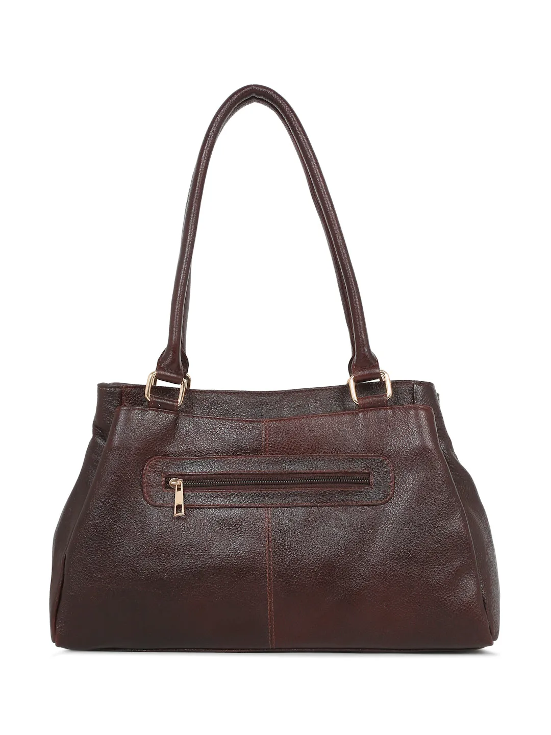 Women Brown Leather Handheld bag