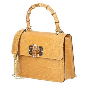 Women's senape renza leather bag