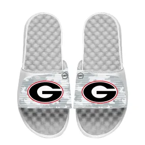 Youth ISlide White Georgia Bulldogs Camo Slide Sandals